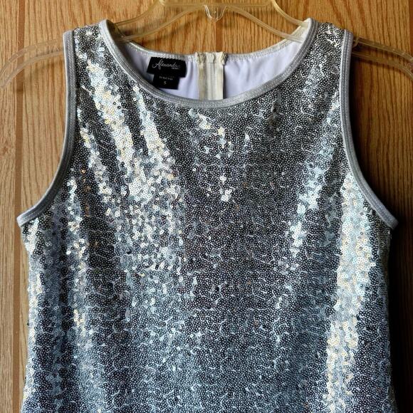 Alexandra Costumes performance gear SHOW silver sequin sleeveless tank S small - Picture 12 of 14